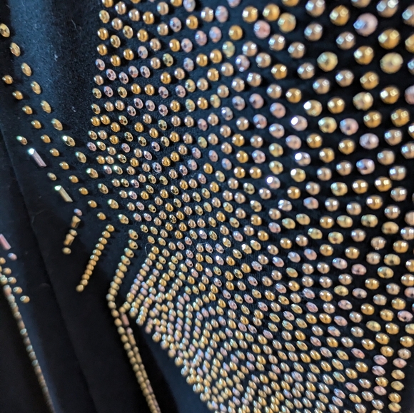 Designer Bebe gorgeous studded black mini dress - Picture 5 of 7